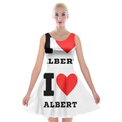 I Love Albert Velvet Skater Dress by ilovewhateva