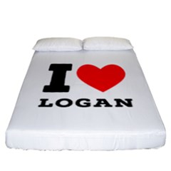 I Love Logan Fitted Sheet (california King Size) by ilovewhateva