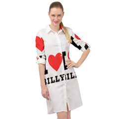 I Love Billy Long Sleeve Mini Shirt Dress by ilovewhateva