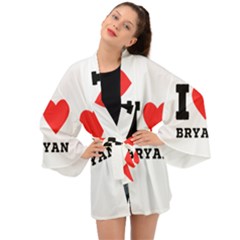 I Love Bryan Long Sleeve Kimono by ilovewhateva