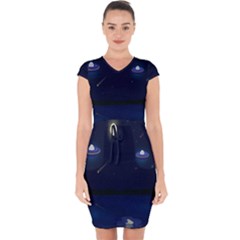 Alien Navi Capsleeve Drawstring Dress  by nateshop