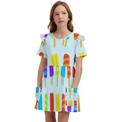 Background-29 Kids  Frilly Sleeves Pocket Dress by nateshop