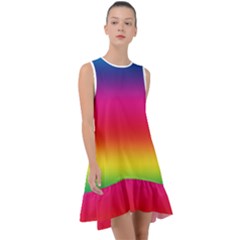 Spectrum Frill Swing Dress by nateshop