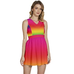 Spectrum Sleeveless High Waist Mini Dress by nateshop