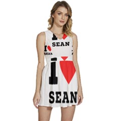 I Love Sean Sleeveless High Waist Mini Dress by ilovewhateva