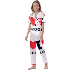 I Love Roger Kids  Satin Short Sleeve Pajamas Set by ilovewhateva