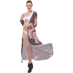 Feather Maxi Chiffon Beach Wrap by nateshop