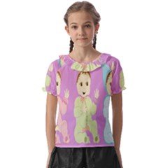 Happy 02 Kids  Frill Chiffon Blouse by nateshop