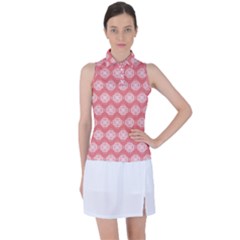 Abstract Knot Geometric Tile Pattern Women s Sleeveless Polo Tee by GardenOfOphir