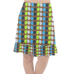 Colorful Leaf Pattern Fishtail Chiffon Skirt by GardenOfOphir