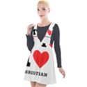 I love christian Plunge Pinafore Velour Dress View1