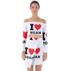 I Love Noah Off Shoulder Top With Skirt Set by ilovewhateva