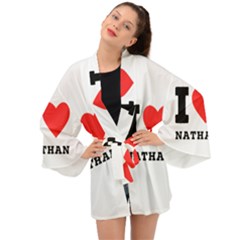 I Love Nathan Long Sleeve Kimono by ilovewhateva