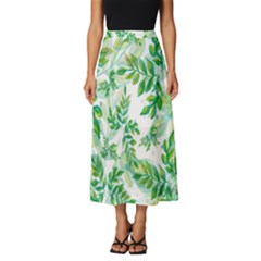 Leaves-37 Classic Midi Chiffon Skirt by nateshop