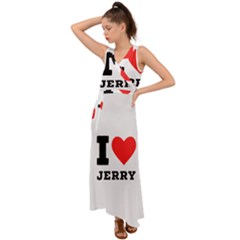 I Love Jerry V-neck Chiffon Maxi Dress by ilovewhateva