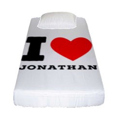 I Love Jonathan Fitted Sheet (single Size) by ilovewhateva