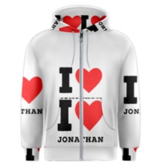 I Love Jonathan Men s Zipper Hoodie by ilovewhateva