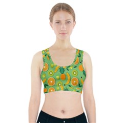 Fruit Tropical Pattern Design Art Sports Bra With Pocket by danenraven