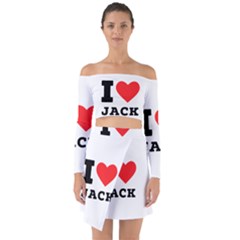 I Love Jack Off Shoulder Top With Skirt Set by ilovewhateva