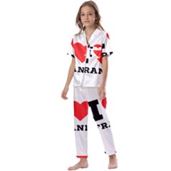 I Love Frank Kids  Satin Short Sleeve Pajamas Set by ilovewhateva