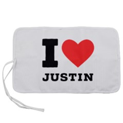 I Love Justin Pen Storage Case (l) by ilovewhateva