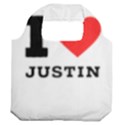 I love justin Premium Foldable Grocery Recycle Bag View2