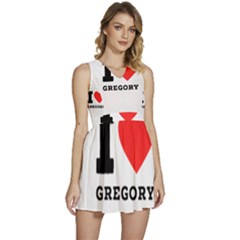 I Love Gregory Sleeveless High Waist Mini Dress by ilovewhateva