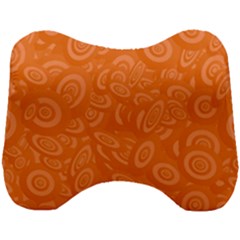 Orange-ellipse Head Support Cushion by nateshop