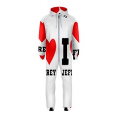 I Love Jeffrey Hooded Jumpsuit (kids) by ilovewhateva