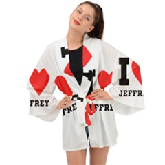 I Love Jeffrey Long Sleeve Kimono by ilovewhateva