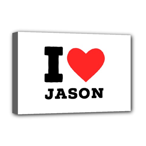 I Love Jason Deluxe Canvas 18  X 12  (stretched) by ilovewhateva