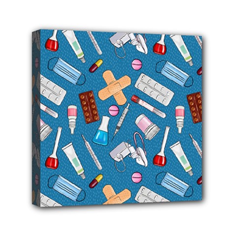 Medicine Pattern Mini Canvas 6  X 6  (stretched) by SychEva