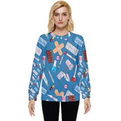 Medicine Pattern Hidden Pocket Sweatshirt by SychEva