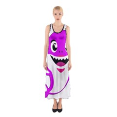 Purple Shark Fish Sleeveless Maxi Dress by Semog4