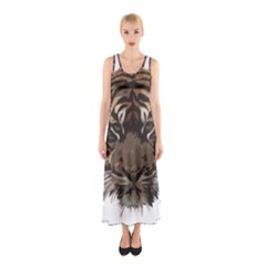 Tiger Comic Cartoon Animal Sleeveless Maxi Dress by Semog4