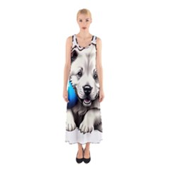 Dog Animal Pet Puppy Pooch Sleeveless Maxi Dress by Semog4