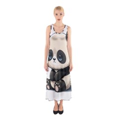 Cute Panda Bear Animal Cartoon Sleeveless Maxi Dress by Semog4