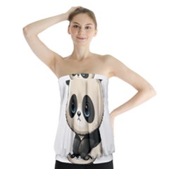 Cute Panda Bear Animal Cartoon Strapless Top by Semog4