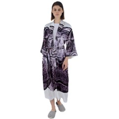 Hippopotamus Animal Wildlife Hippo Maxi Satin Kimono by Semog4