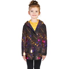 Abstract Light Star Design Laser Light Emitting Diode Kids  Double Breasted Button Coat by Semog4