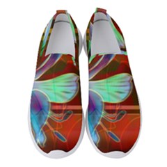 Abstract Fractal Design Digital Wallpaper Graphic Backdrop Women s Slip On Sneakers by Semog4