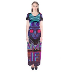 Gamer Life Short Sleeve Maxi Dress by minxprints