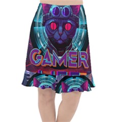 Gamer Life Fishtail Chiffon Skirt by minxprints