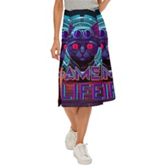 Gamer Life Midi Panel Skirt by minxprints