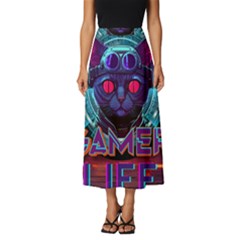 Gamer Life Classic Midi Chiffon Skirt by minxprints