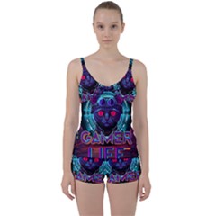 Gamer Life Tie Front Two Piece Tankini by minxprints