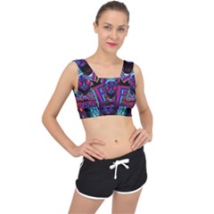 Gamer Life V-back Sports Bra by minxprints