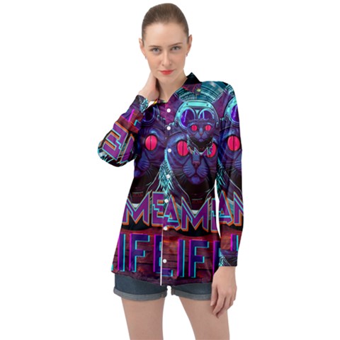 Gamer Life Long Sleeve Satin Shirt by minxprints