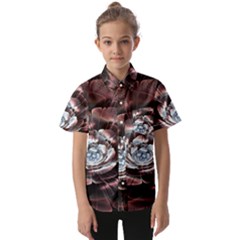 Flower Fractal Art Cool Petal Abstract Kids  Short Sleeve Shirt by Semog4