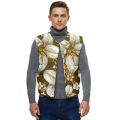 Flowers Pattern Floral Patterns Decorative Art Men s Short Button Up Puffer Vest	 by Semog4